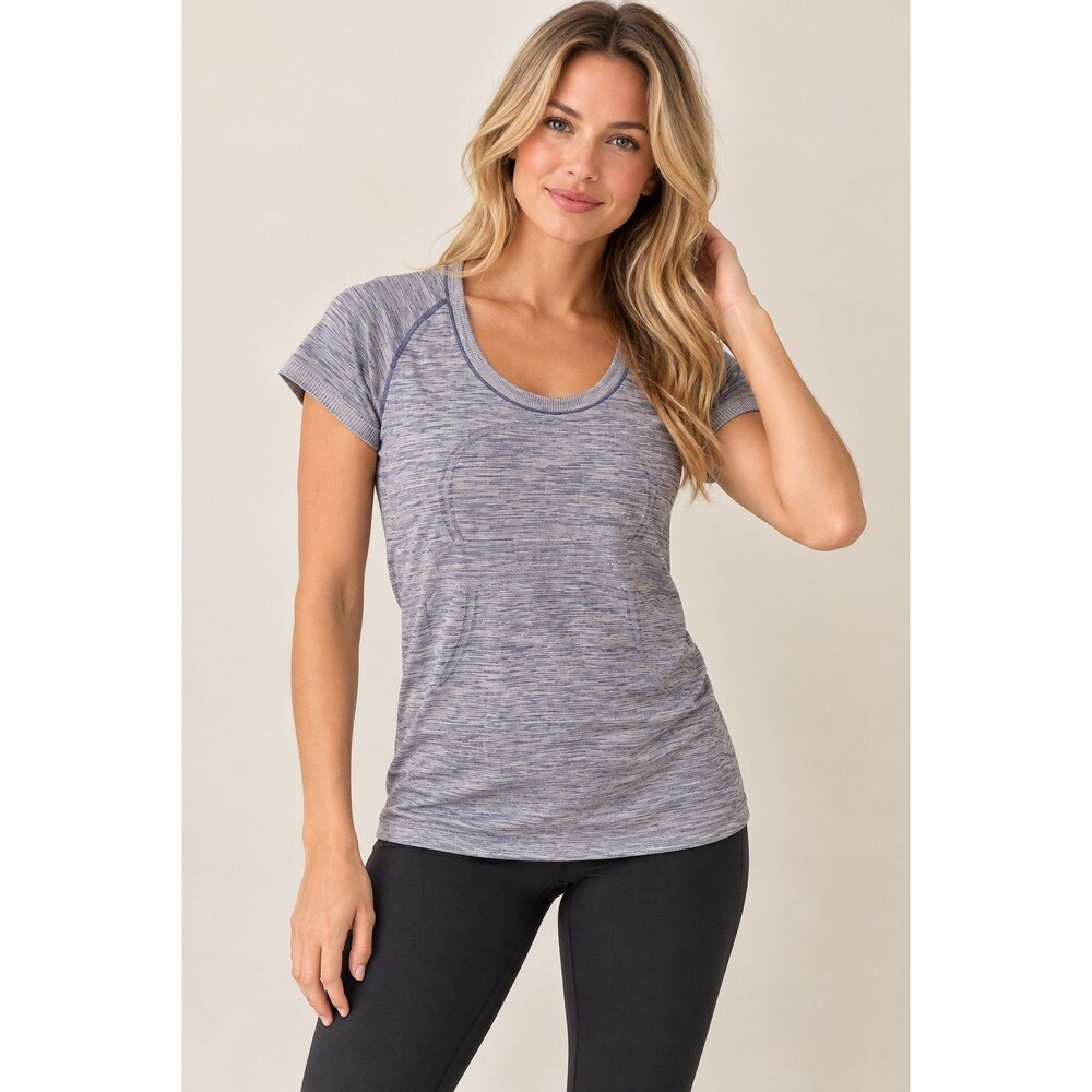 Lululemon Swiftly Tech Short Sleeve Shirt Women’s Size 10 Blue Seamless Running